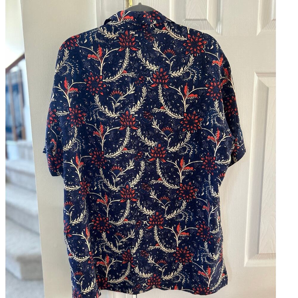 Scotch & Soda Navy Cream & Red Block Print Floral… - image 5